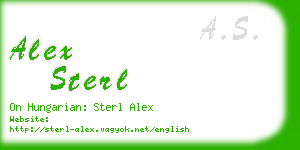 alex sterl business card